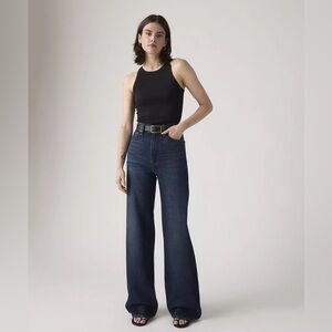 Levi's Ribcage Wide-leg Linen+ Denim Women's Jeans - 23x32